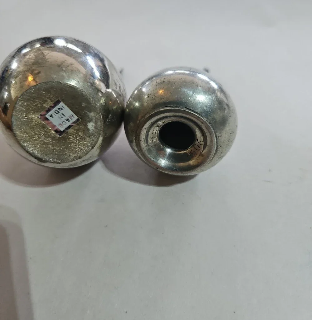 Silver Tone Apple & Pear Salt and Pepper Shakers